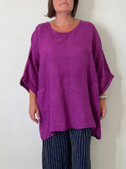 Lagenlook Oversized Linen Tunic - 10077L