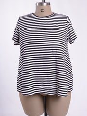 Basic Striped Swing T Shirt - 10516 STRIPE