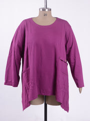 Asymmetric Button Tunic - 11112