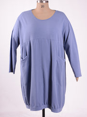 Lagenlook Cotton Jersey Balloon Dress - 11796