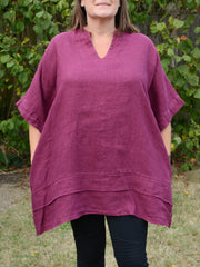 Linen Tunic With Pockets - 11904