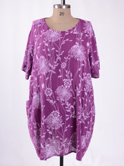 Lightweight Dandelion Cotton Dress with pockets - 12232