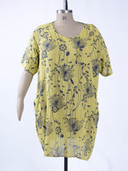 Lightweight Dandelion Cotton Dress with pockets - 12232