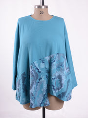 Asymmetric Hem Tunic With Pockets - 12452
