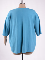 Lagenlook Jersey Cotton Button Tunic - 12551 C