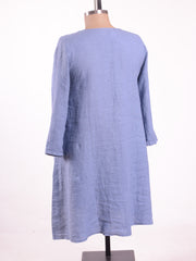 Linen A Line Dress - 12813