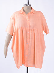 Lightweight Cotton Button Through Tunic Dress - 13150