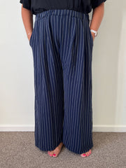 Striped Wide Leg Trousers - 2257