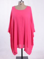 Oversized Cotton/Linen Kaftan Tunic - 3486