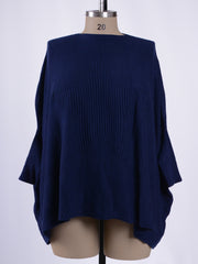 Soft Knit Batwing Sleeve Jumper With Star Design - 3600
