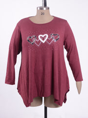 Soft Knit Sparkle Hearts Tunic - 59011