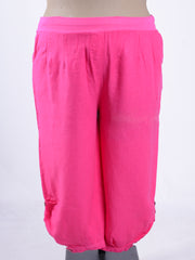 Linen Trousers Ruched with Button - 8336