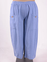 Wide-Leg Lightweight Cotton Trousers - 9461G