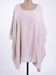 Oversized Cotton/Linen Kaftan Tunic - 3486