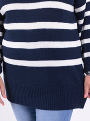 Round Neck Stripe Jumper - T30