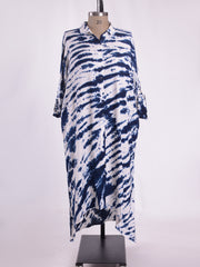 Hi-Lo Tie Dye Shirt Dress - VF8007