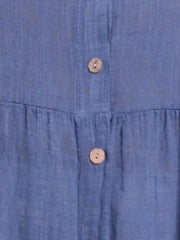 Lightweight Cotton Button Through Tunic Dress - 13150
