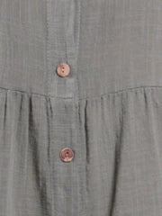 Lightweight Cotton Button Through Tunic Dress - 13150